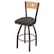 Holland Bar Stool Co 30" Swivel Counter Stool, Black Wrinkle, Nat Back, Graph Chalice Seat 83030BZNatMplB019 - alternate 1